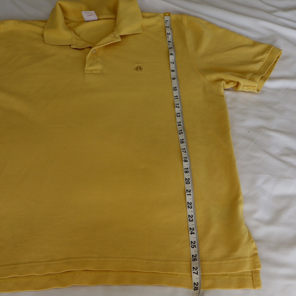 Brooks Brothers Performance Polo‎ Yellow Shirt Original Fit Cotton Men's Large - Picture 4 of 7